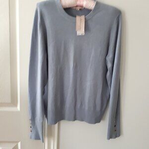 Philosophy Ladies Soft Elegant Sweater Large Misty Blue New $58